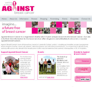 Against Breast cancer home page image