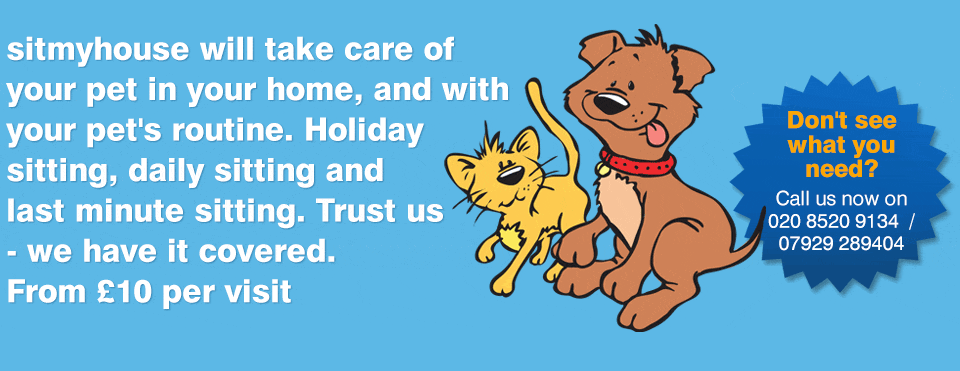 sitmyhouse will take care of your pet in your home, and with your pet's routine. Holiday sitting, daily sitting and last minute sitting. Trust us - we have it covered. From £10 per visit